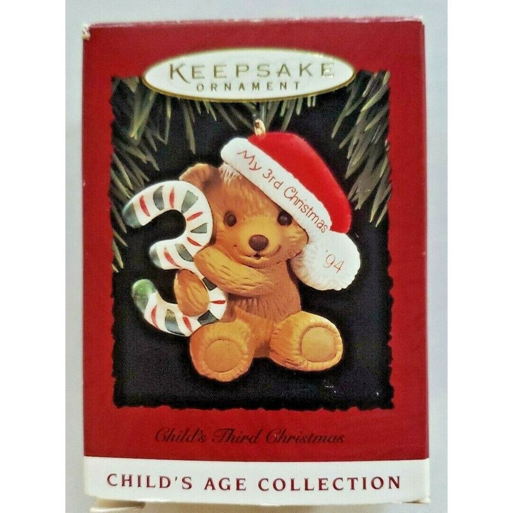 Hallmark 'Child's Third Christmas' Child's‎ Age Collection Dated 1994 NIB U5